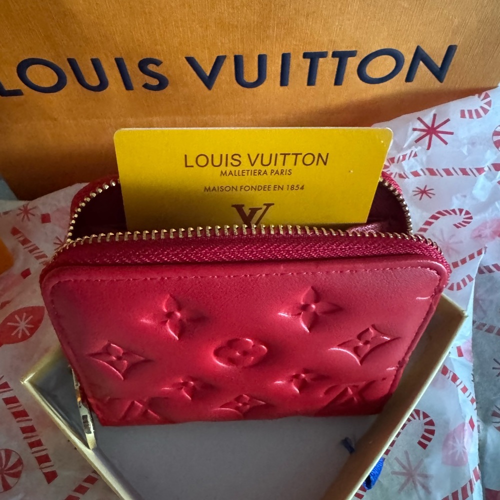 Louis Vuitton Red Embossed Wallet